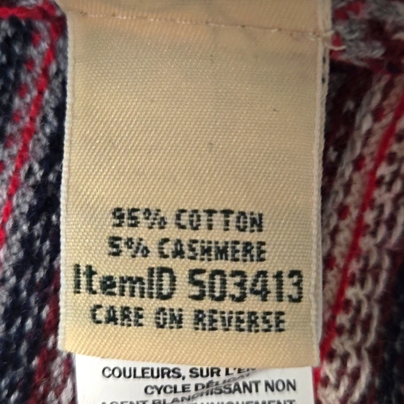 L.L.Bean signature Sweater. Women's Medium. Grey, pink stripped. Size M - Picture 7 of 9